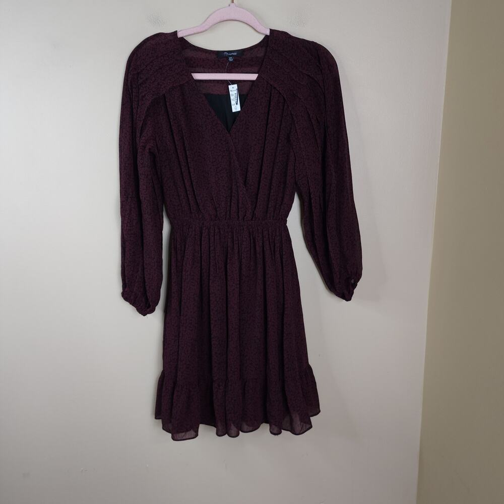 Madewell (Re)sourced Georgette Faux-Wrap Mini Dress Size XXS